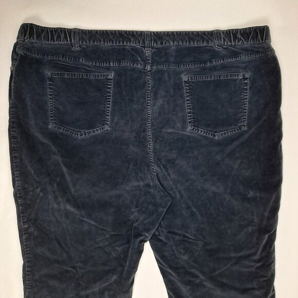 J Jill Women's Black Velvet Tapered Slim Leg Stretch Size 26 Holiday Fancy - Picture 9 of 9